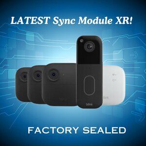 Blink Outdoor 4 Camera Wireless Smart Security System, Sync Module XR, Doorbell